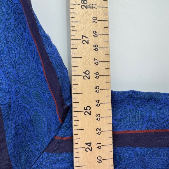 Robert Graham Mens 2XL Classic Blue Paisley Stripe Button Down Shirt - Picture 6 of 8